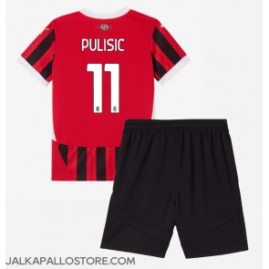 AC Milan Christian Pulisic #11 Kotipaita Lapsille 2024-25 Lyhythihainen (+ shortsit)